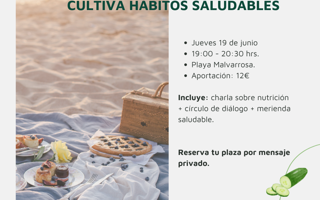 Círculo de nutrición en la playa 🥑
