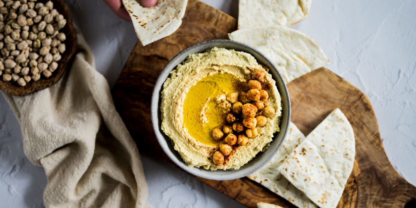 Hummus con aceites esenciales