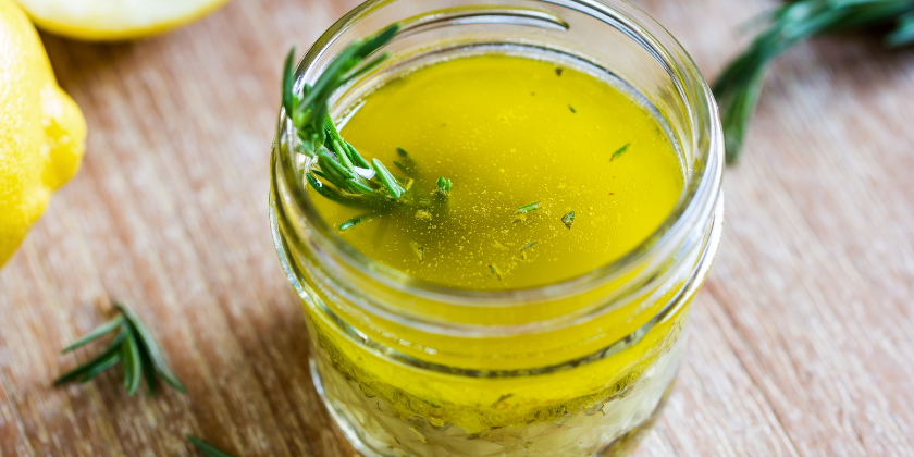 Vinagreta cítrica con aceites esenciales
